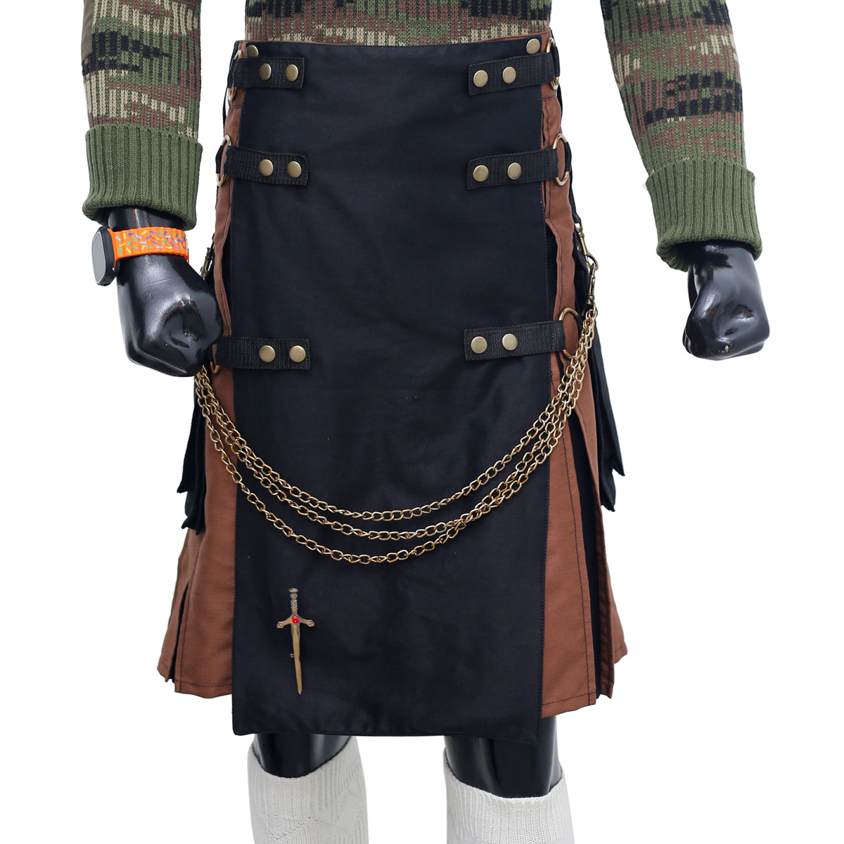 Tactical Kilt Black And Brown Main Photo