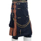Tactical Kilt Black And Brown Right Photo
