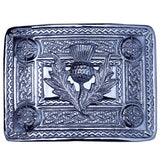 Thistle Badge Chrome Kilt Belt Buckle