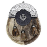 Thistle Badge Seal Skin Sporran Front