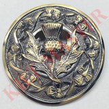 Antique Thistle Design Kilt Fly Plaid Brooch
