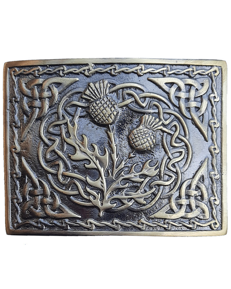 Thistle Kilt Belt Buckle Antique- C