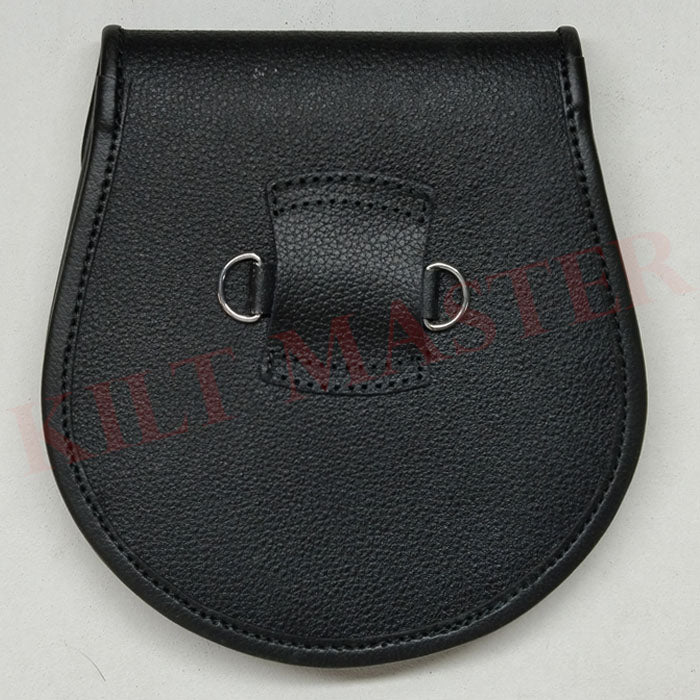 Thompson tartan Leather sporran Back