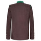 Traditional Bavarian Brown Loden Wool Jacket - Austrian Tyrol Blazer