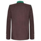 Traditional Bavarian Brown Loden Wool Jacket – Austrian Tyrol Blazer Back