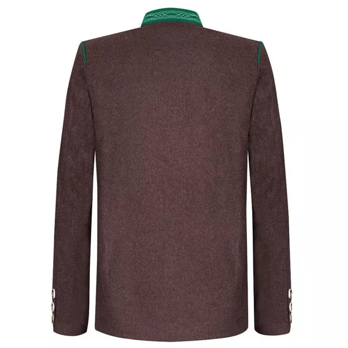 Traditional Bavarian Brown Loden Wool Jacket – Austrian Tyrol Blazer Back