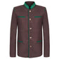Traditional Bavarian Brown Loden Wool Jacket - Austrian Tyrol Blazer
