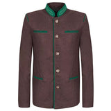 Traditional Bavarian Brown Loden Wool Jacket – Austrian Tyrol Blazer