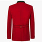 Traditional Bavarian Red Loden Wool Jacket Back
