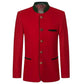Traditional Bavarian Red Loden Wool Jacket - Austrian Tyrol Blazer