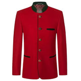 Traditional Bavarian Red Loden Wool Jacket