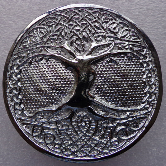 Tree Celtic Round Kilt Belt Buckle