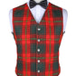 Ulster Red Irish Tartan Vest Front