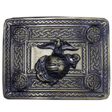 US Marine Badge Celtic Kilt Belt Buckle Antique Finish