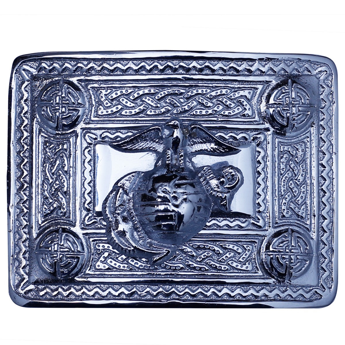 US Marine Badge Chrome Kilt Belt Buckle