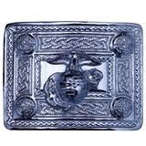 US Marine Badge Chrome Kilt Belt Buckle