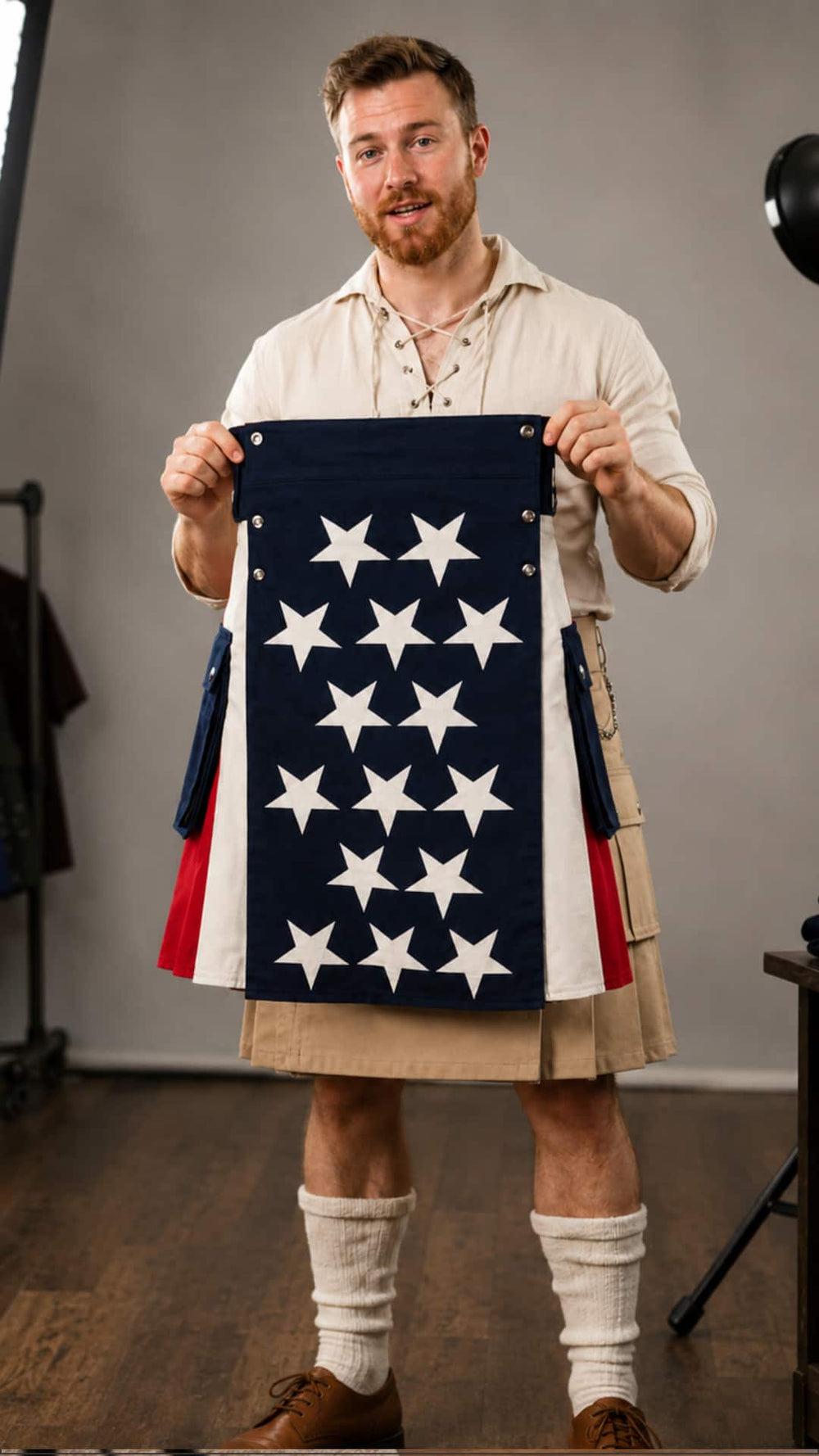 American Flag Kilt | USA Flag Hybrid Utility Kilt