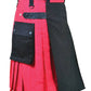 Utility Kilt Black And Red