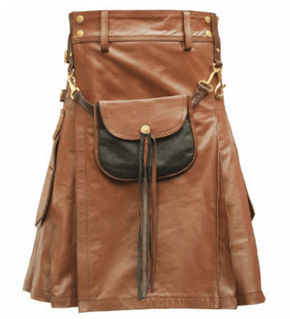 Leather Kilt With Sporran