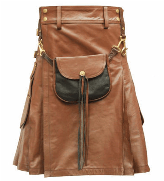 Leather Kilt With Sporran