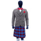 Vintage Brown Tweed Argyle Jacket with Vest main