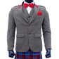 Vintage Brown Tweed Argyle Jacket with Vest Photo