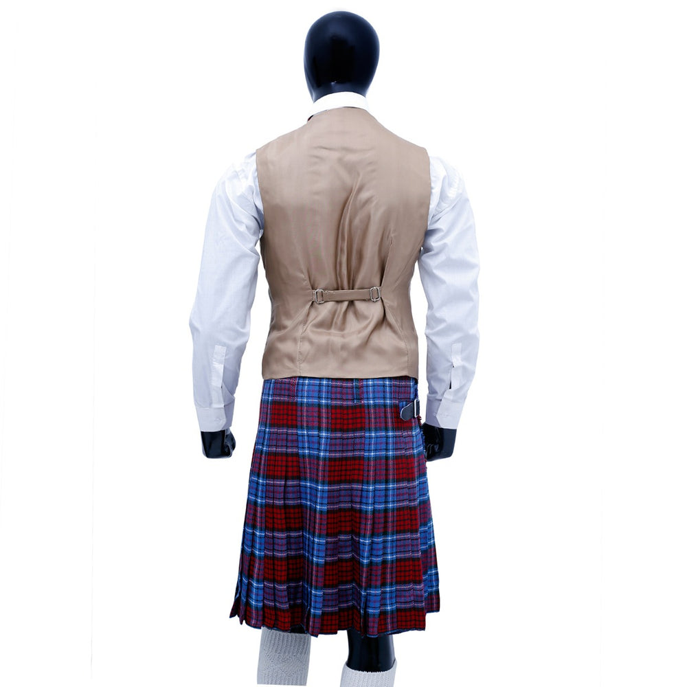 Vintage Brown Tweed Vest Back