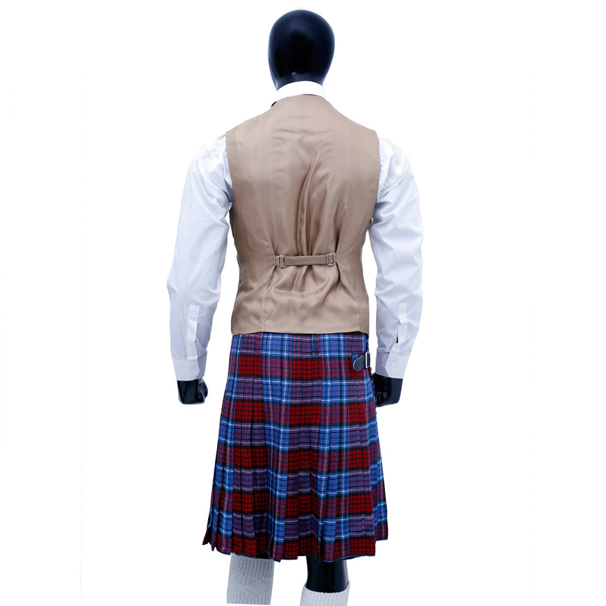 Vintage Brown Tweed Vest Back