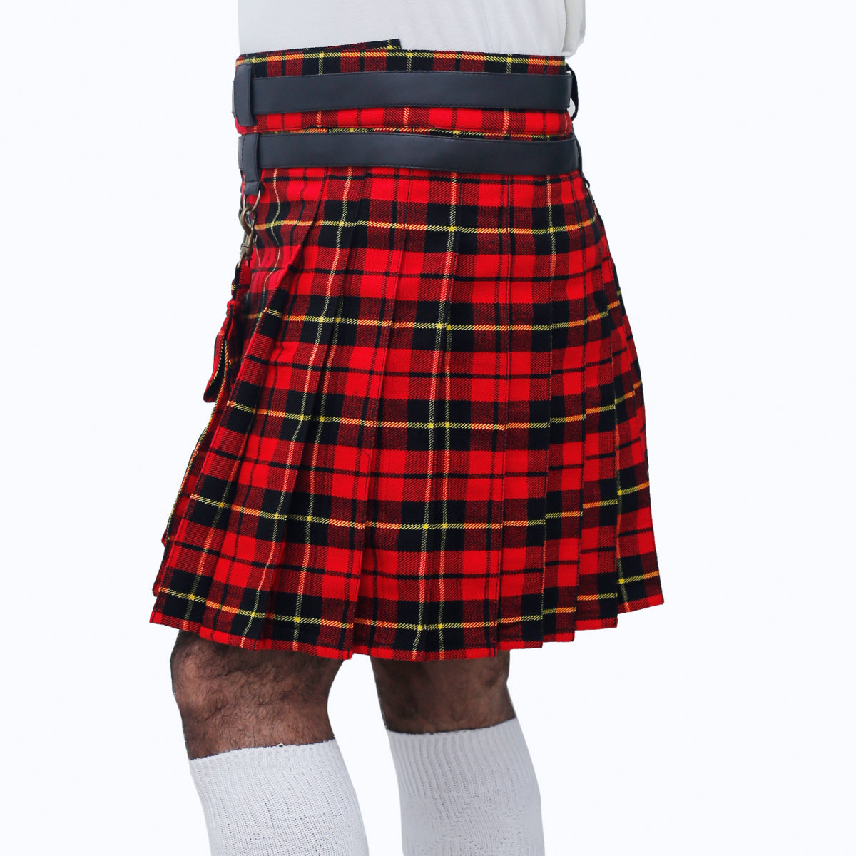 Wallace Tartan Modern Adjustable Utility Kilt Left