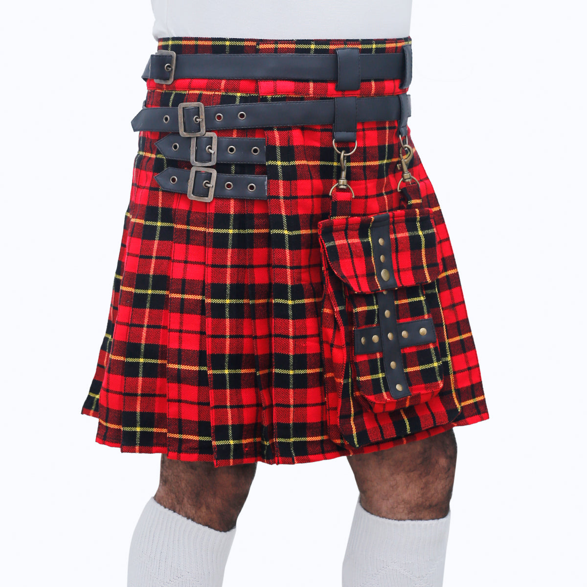 Wallace Tartan Modern Adjustable Utility Kilt Right