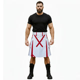 White and Red Christmas Utility Kilt