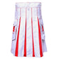 White and Red Hybrid Utility Kilt Back