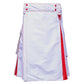 White and Red Hybrid Utility Kilt