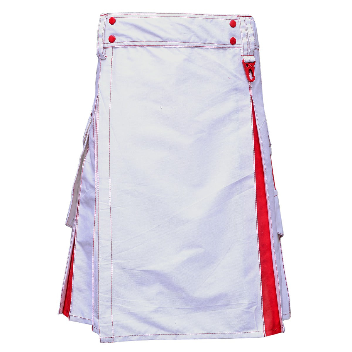 White and Red Hybrid Utility Kilt