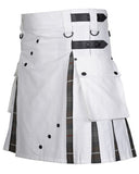 White Hybrid Kilt for Men