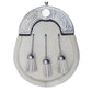 White Rabbit Hair Sporran With Chain Belt and Strap