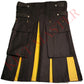 Women Black Hybrid Kilt