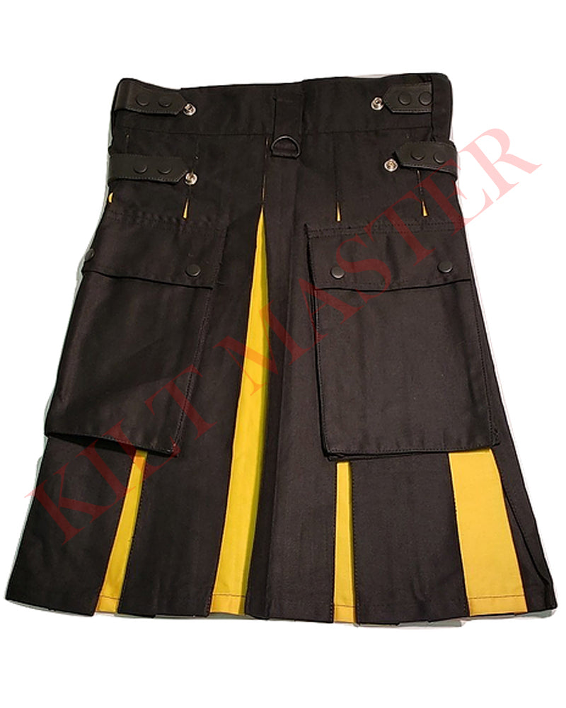 Women Black Hybrid Kilt