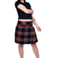 Women Black Stewart Tartan Skirt Right