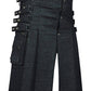 Women Denim Kilt Black