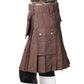 Work Kilt Brown Left
