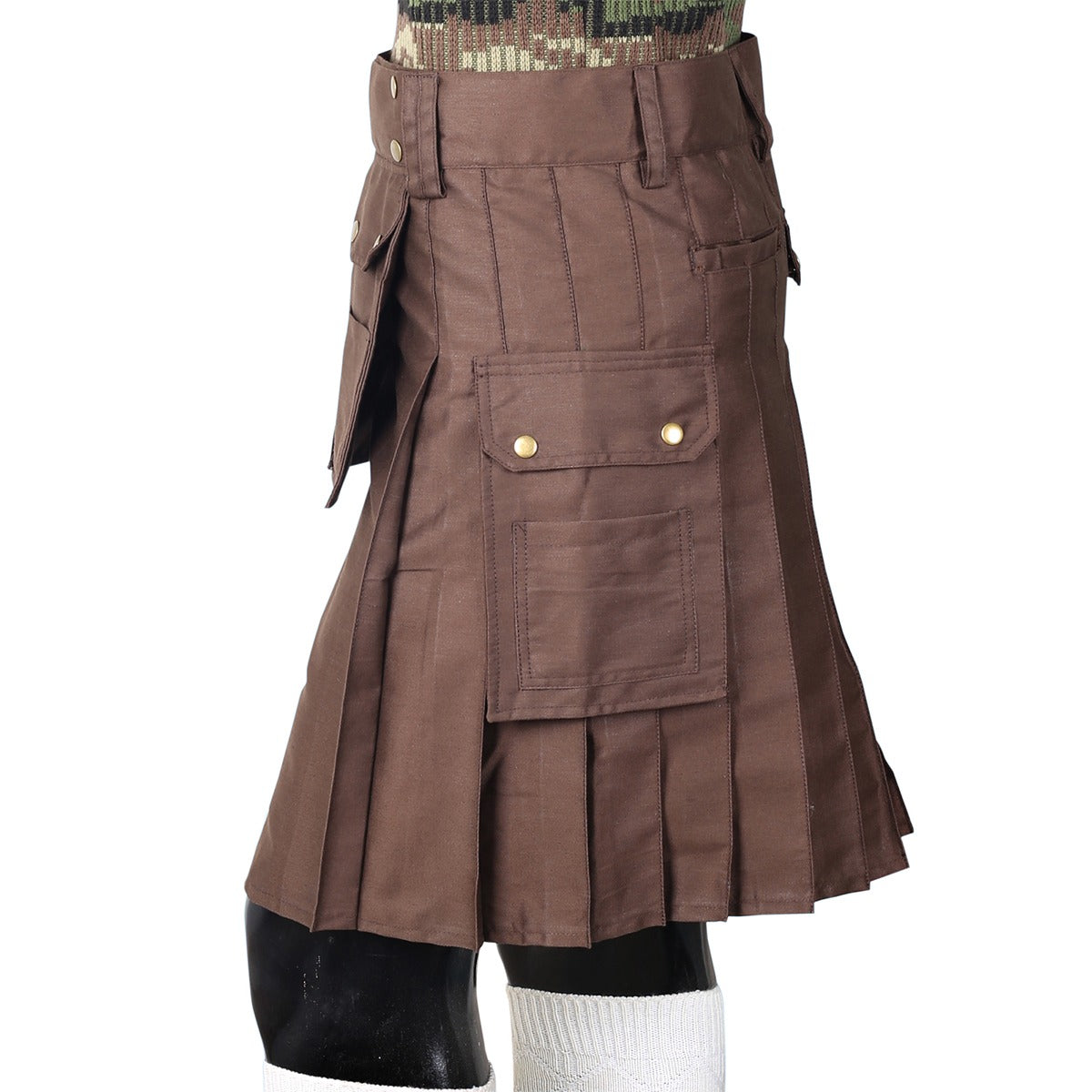 Work Kilt Brown Left